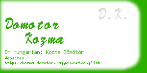domotor kozma business card