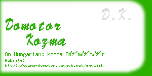 domotor kozma business card
